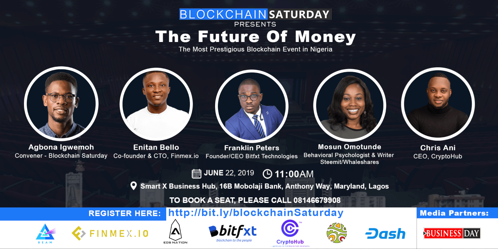 The much anticipated prestigious blockchain event, Blockchain Saturday is set to return in Lagos, Nigeria. We are proud to announce that the 6th edition of The Blockchain Saturday event is here.