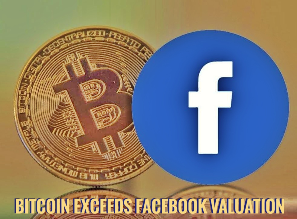 Bitcoin exceeds Facebook valuation