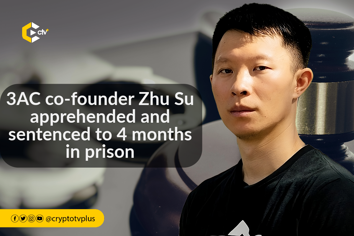 3AC co-founder Zhu Su apprehended and sentenced to 4 months in prison
