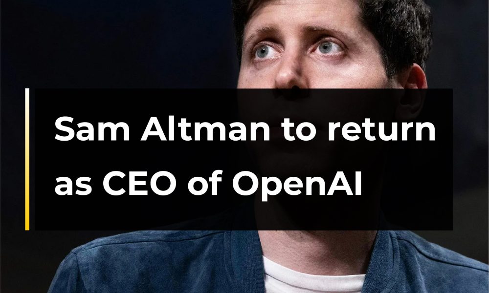 Sam Altman To Return As Ceo Of Openai Cryptotvplus The Leading Blockchain Media Firm 2953