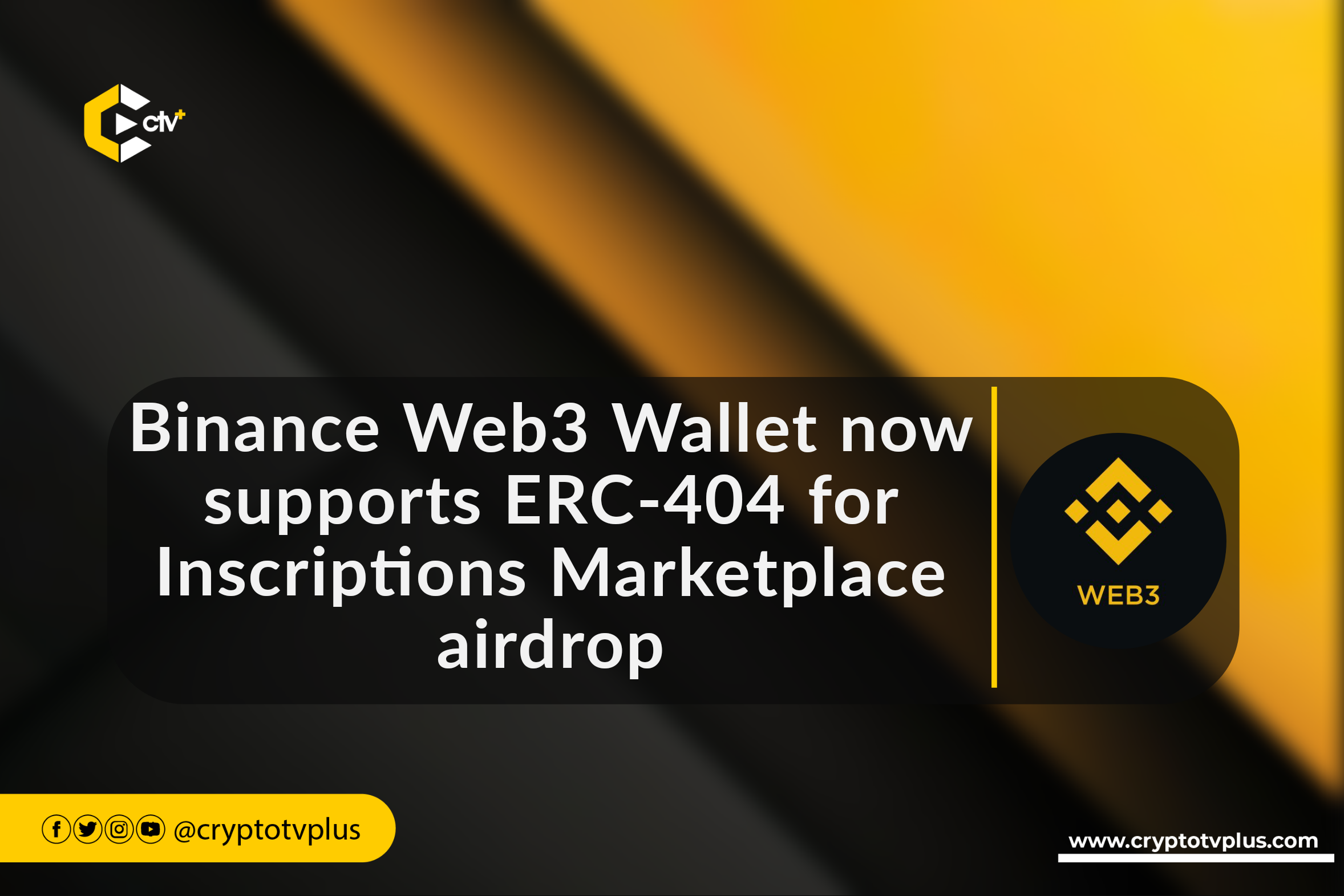 Binance Web3 Wallet now supports ERC-404 for Inscriptions Marketplace airdrop
