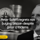 Peter Schiff regrets not buying bitcoin despite prior criticisms