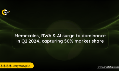 Meme coins, RWA, and AI dominate Q2 2024, seizing 35.7% of market activity. Meme coins alone capture 14.3%, leading the crypto narrative.